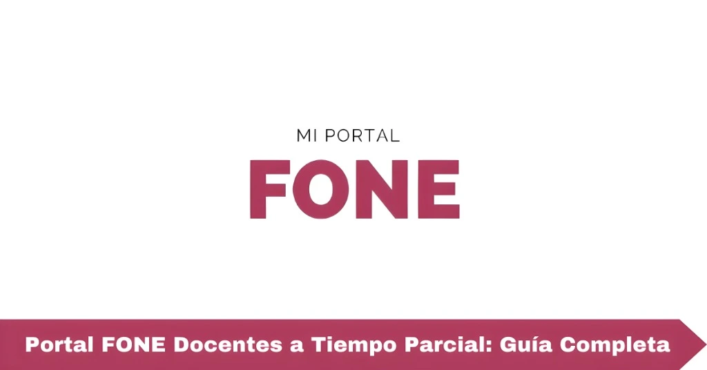 Portal FONE Docentes a Tiempo Parcial