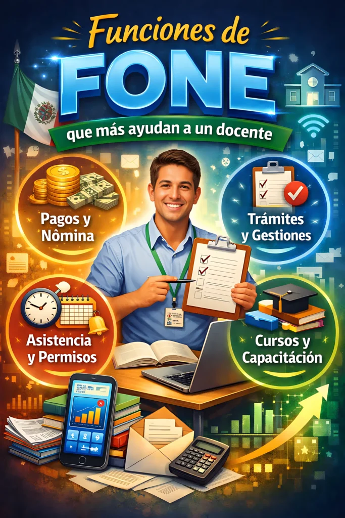 Funciones de FONE que más ayudan a un docente