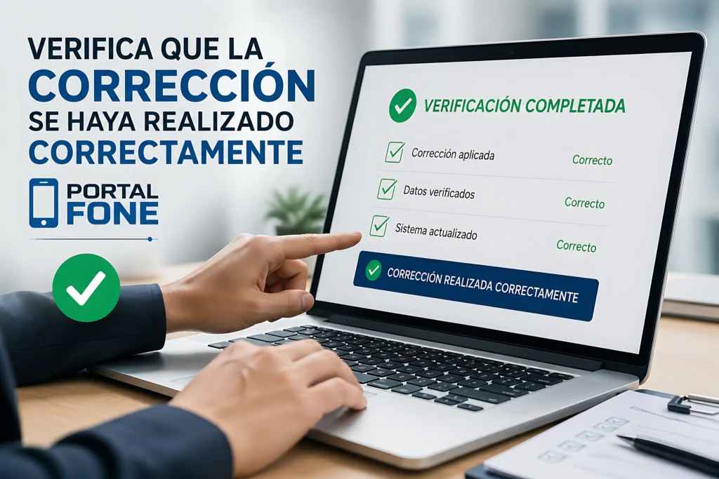 Verifica que la Corrección se Haya Realizado Correctamente