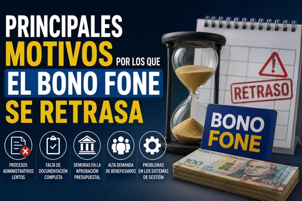 Principales motivos por los que el bono FONE se retrasa