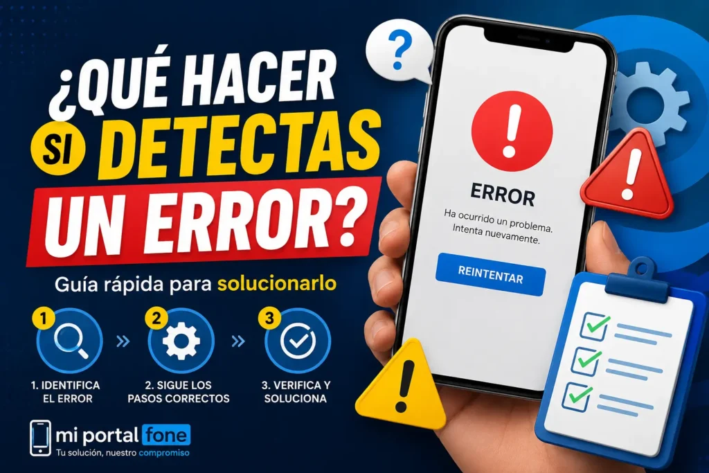 ¿Qué Hacer si Detectas un Error?